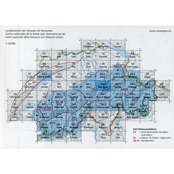 Swisstopo 1 : 50 000 Klausenpass - Wanderkarte