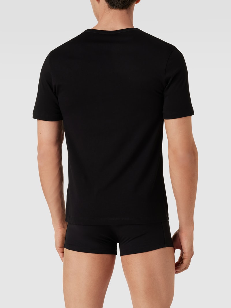 T-Shirt mit V-Ausschnitt im 3er-Pack Modell 'Classic' in mittelgrau meliert