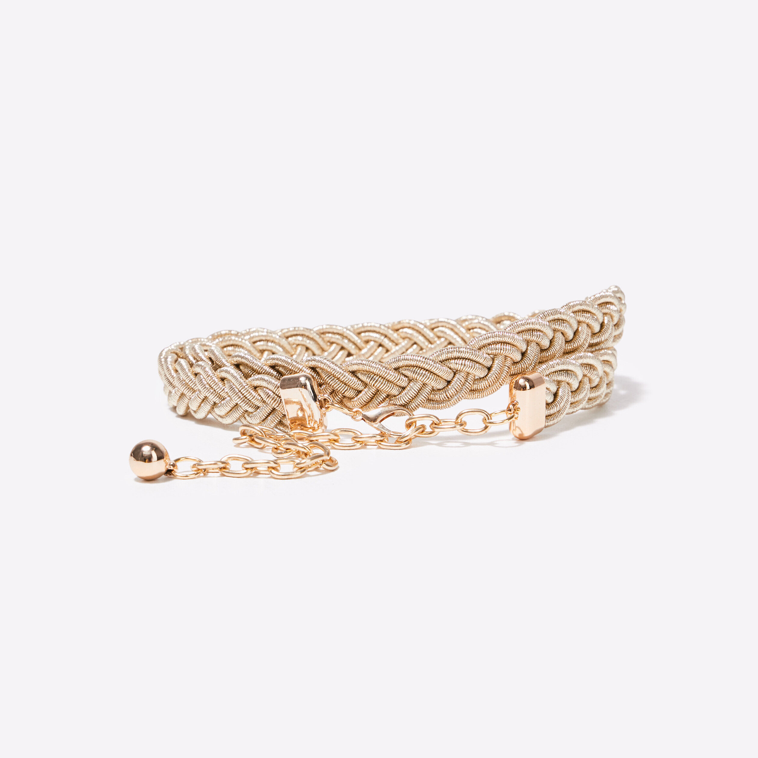 Ceinture tressée couleur or femme | Cache Cache