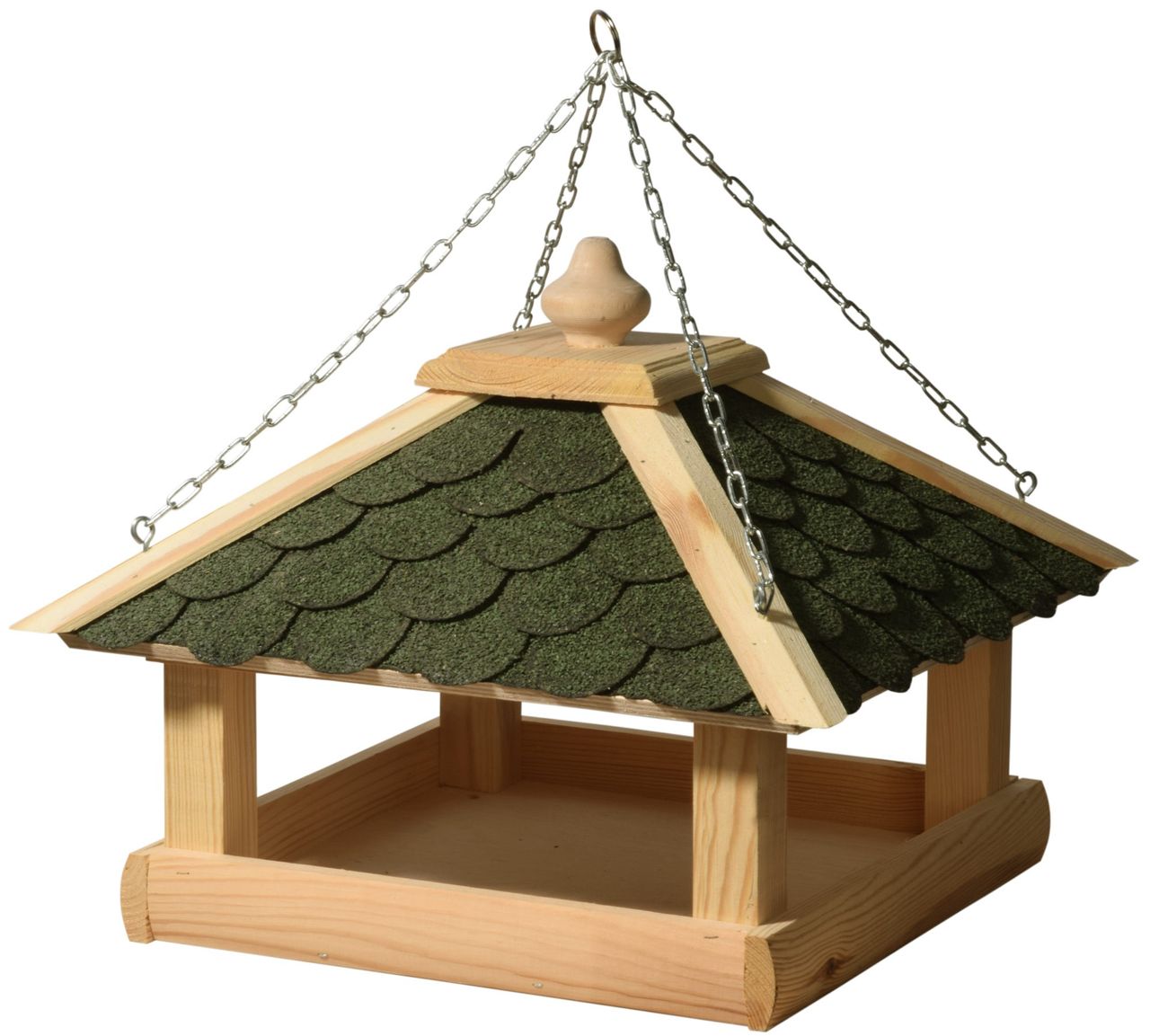 dobar Vogelhaus zum Aufhängen, mit grünem Bitumendach