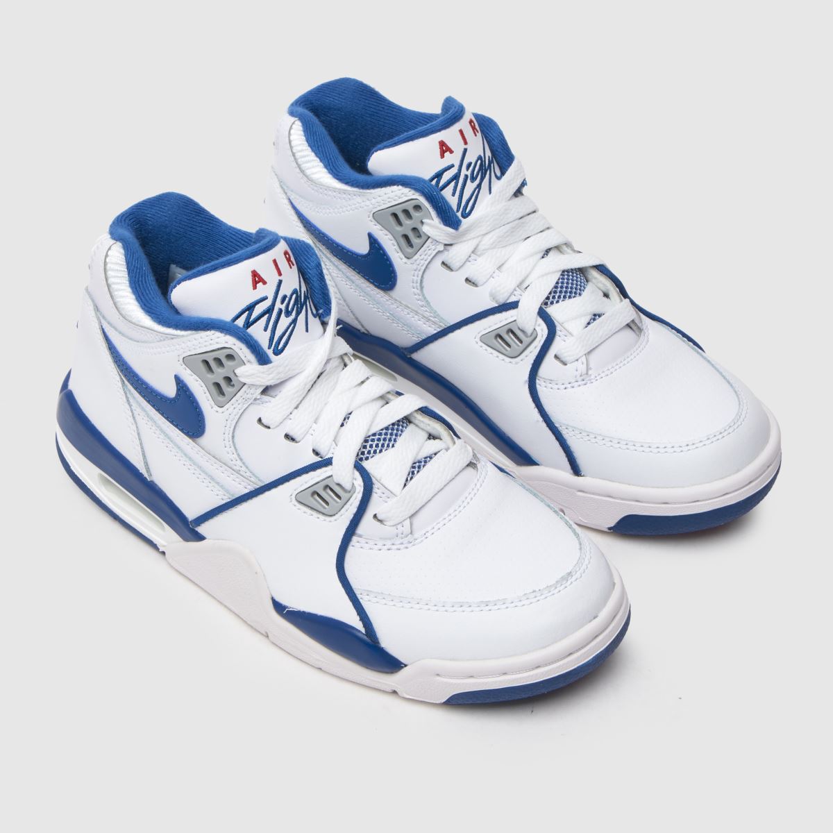 Nike vita och marinblå Air Flight 89 pojkar/ungdomsskor