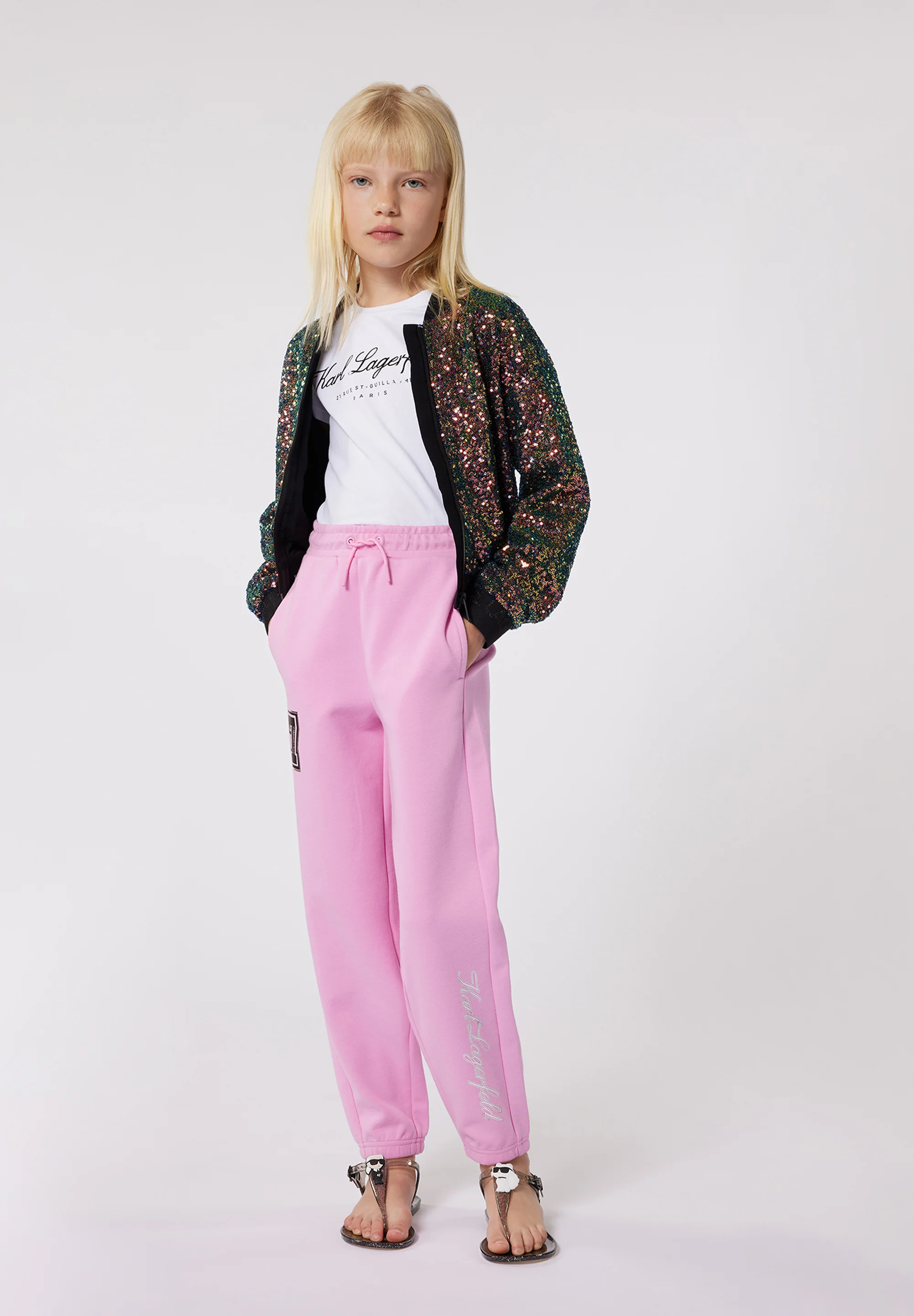Camiseta infantil con estampado de KARL LAGERFELD