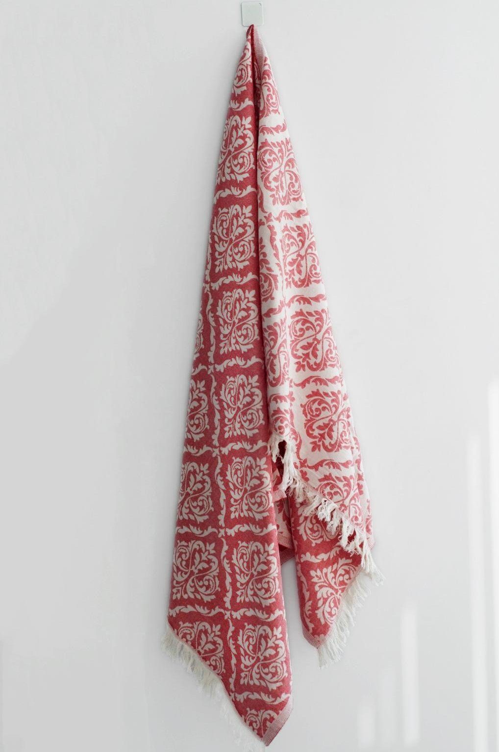Seidenmädchen Multifunktionstuch Peshtemal DAMASK aus 100% Baumwolle 90*180cm, mit Ornament Muster