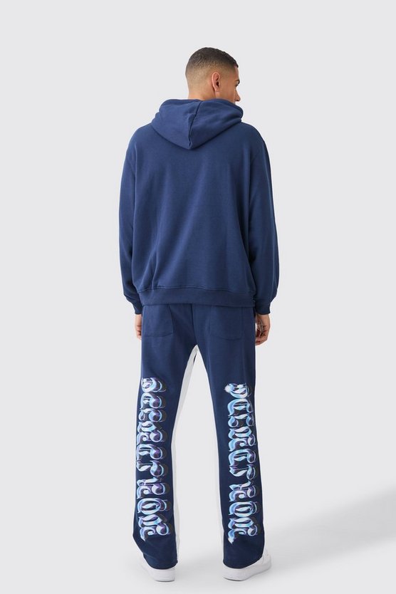 Oversize Trainingsanzug mit Chrom Print