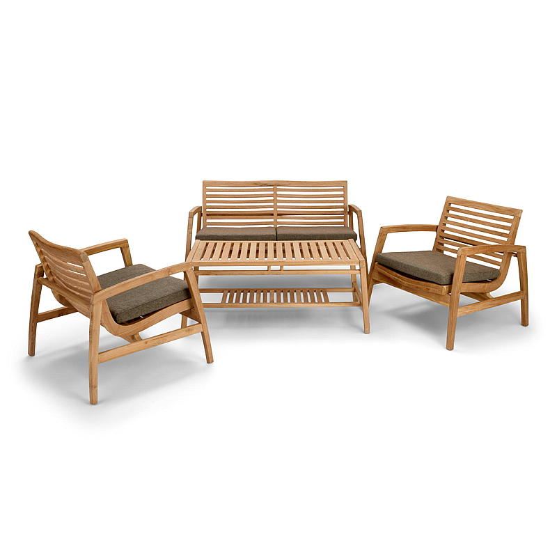 Home Sofagruppe Teak, Greve