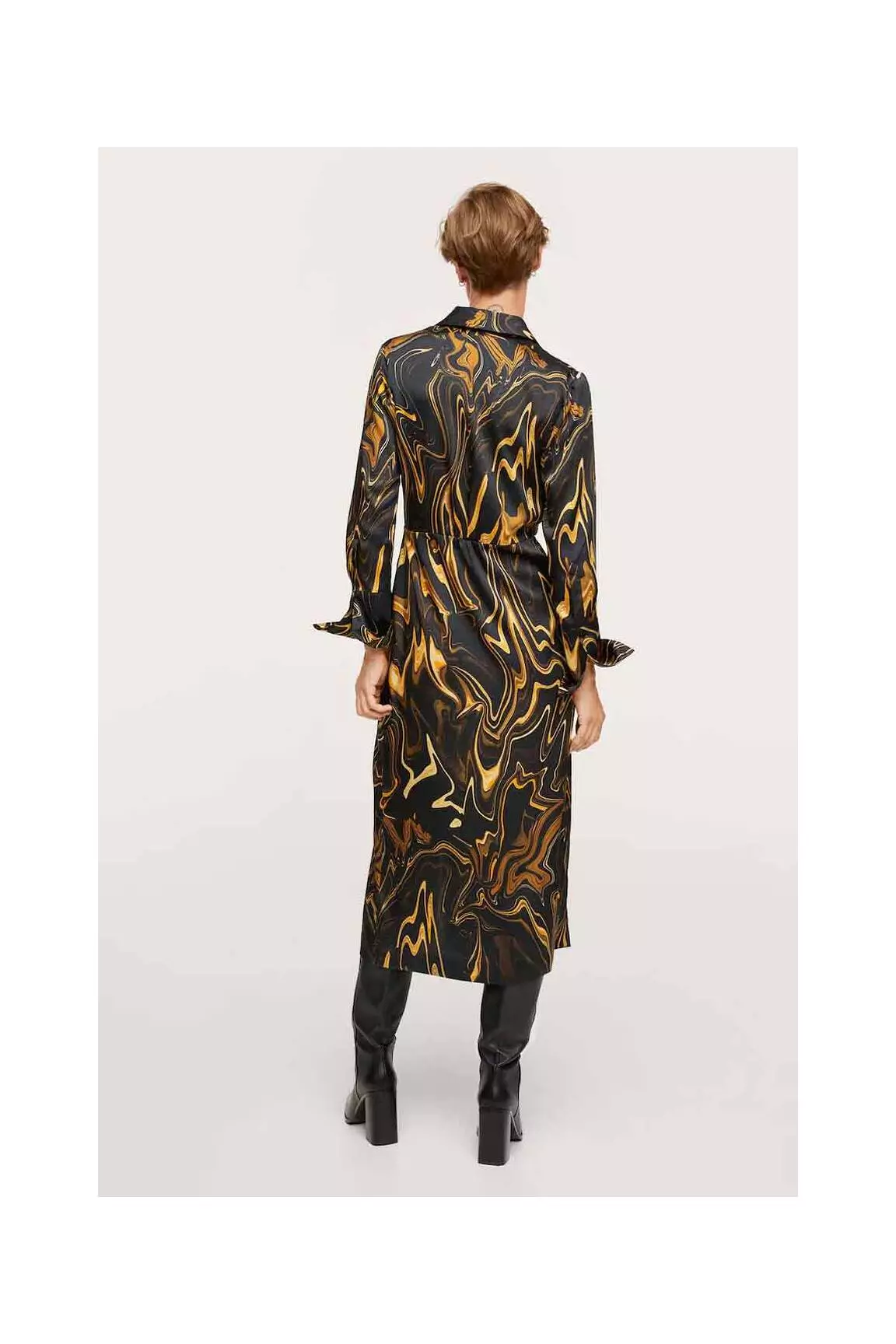 Mango Robes Mi Longues Femme couleur noir