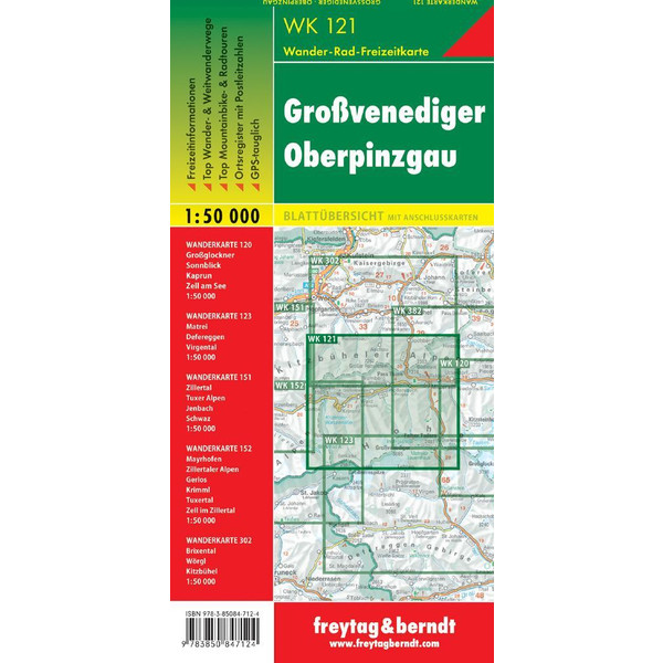 Großvenediger - Oberpinzgau 1 : 50 000. WK 121 - Wanderkarte