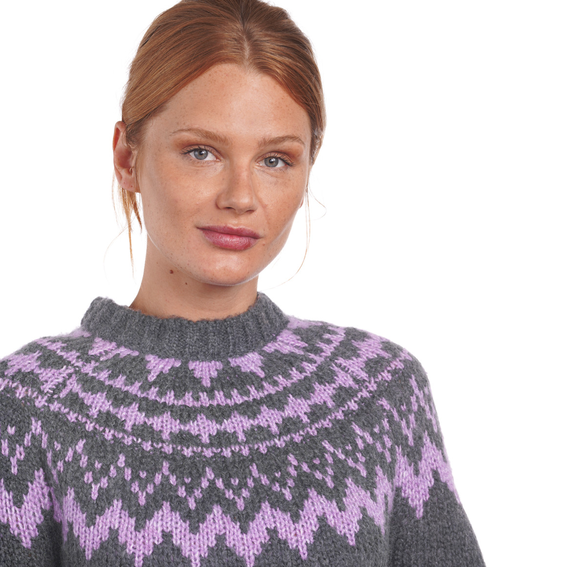 Damen Strickpullover mit Norwegermuster