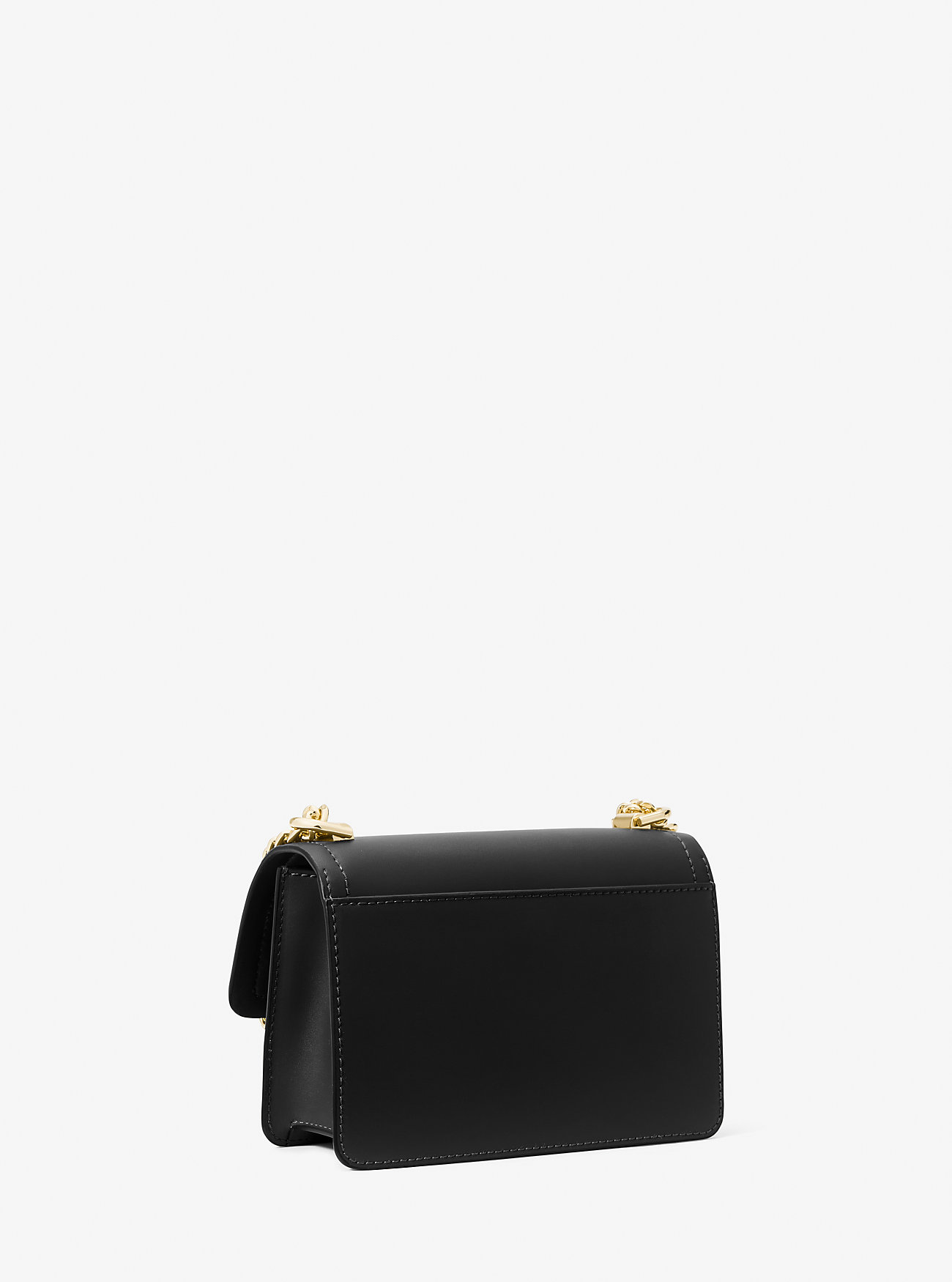 Heather Extra-Small Leather Crossbody Bag - BLACK