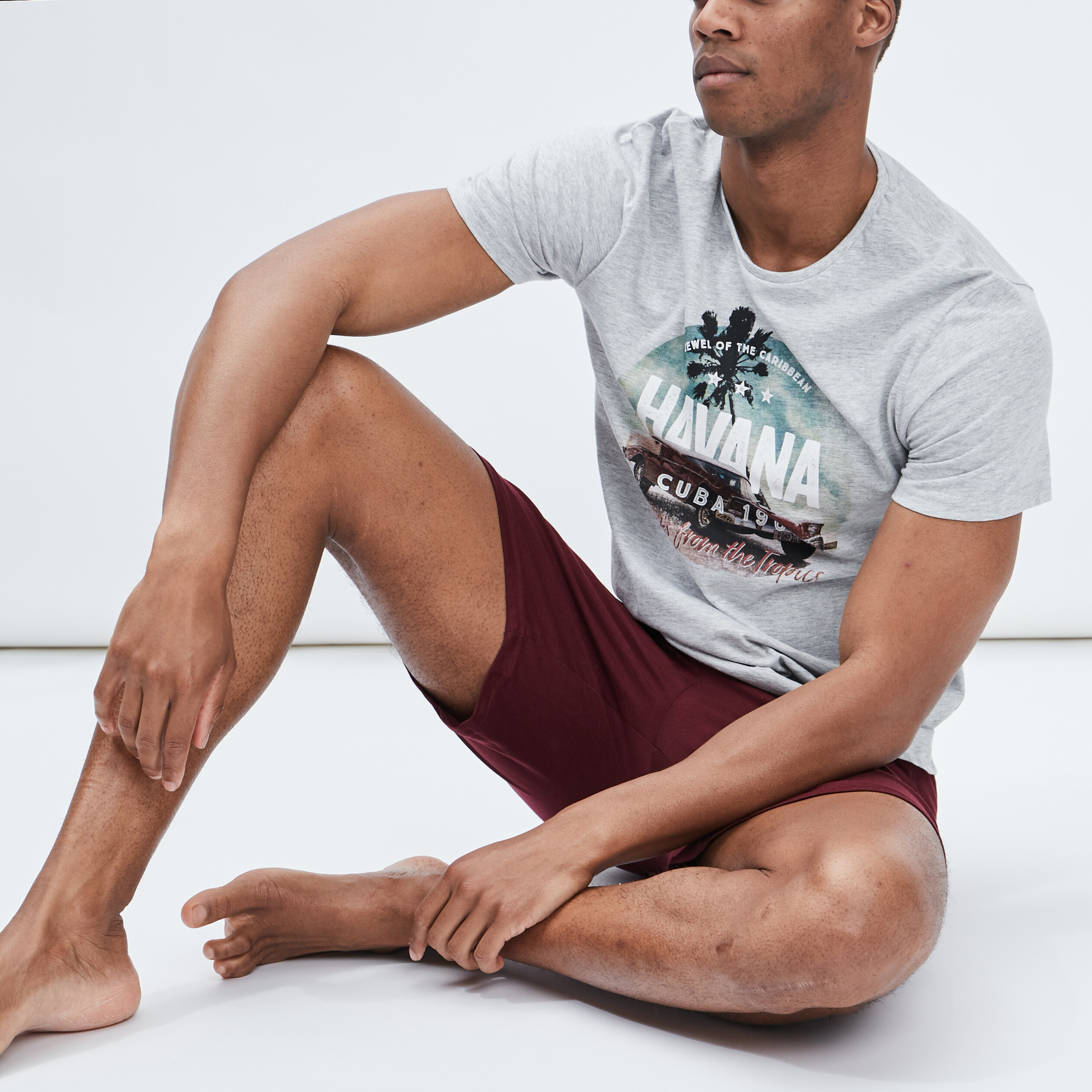 Ensemble pyjama Creeks gris homme | La Halle