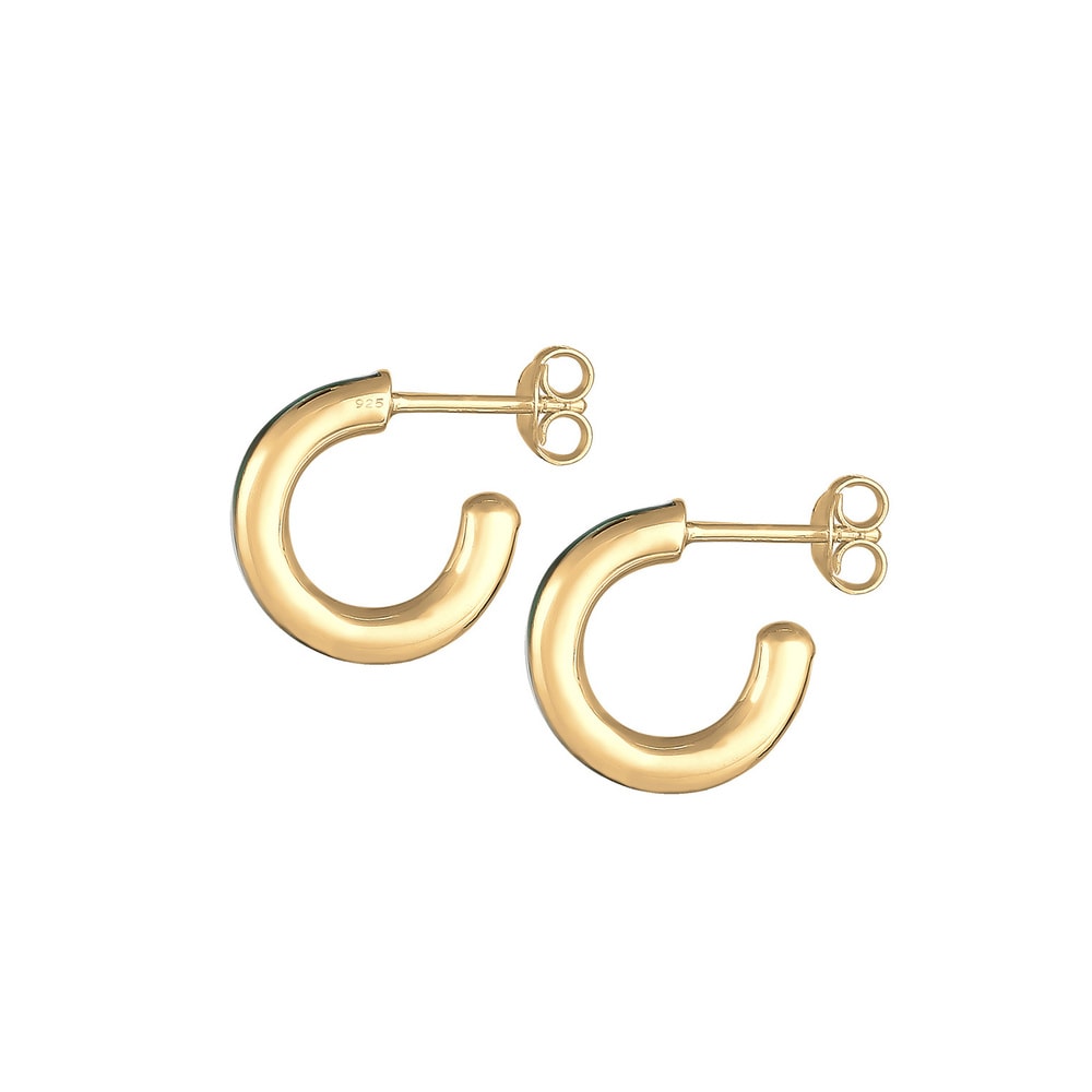 Elli Elli Boucles d'Oreilles Creole Antique Email Vert Boucles d'Oreilles Femme - Arge Boucles d'oreilles