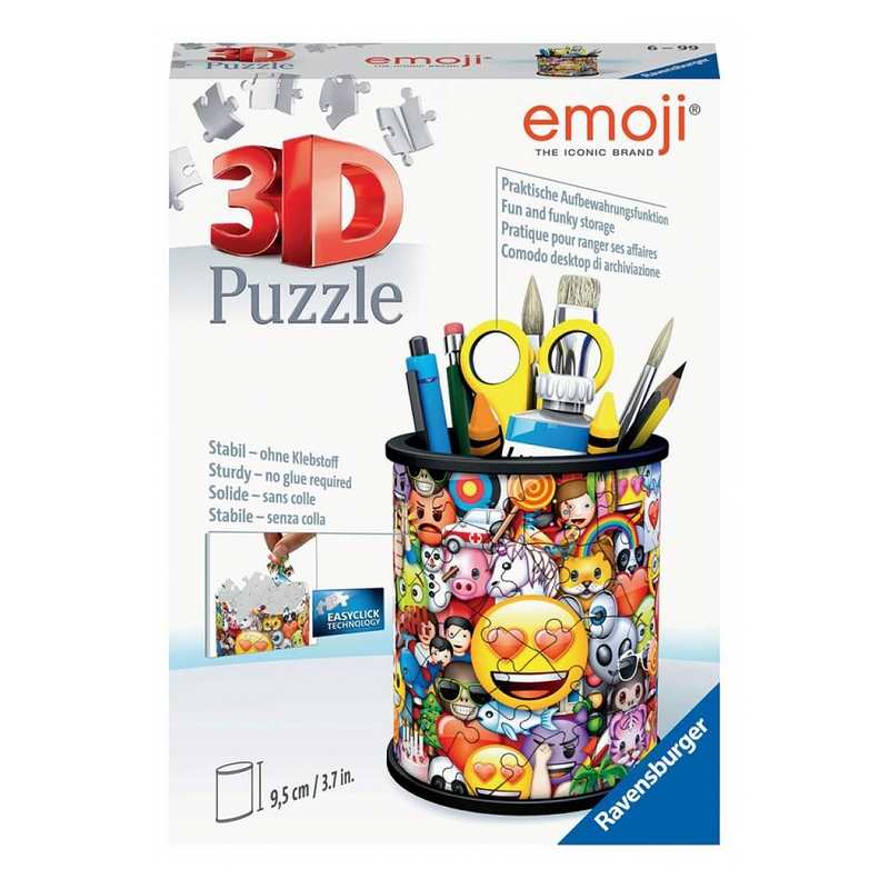 Puzzle 3D Emoji pot à crayons 54 pièces