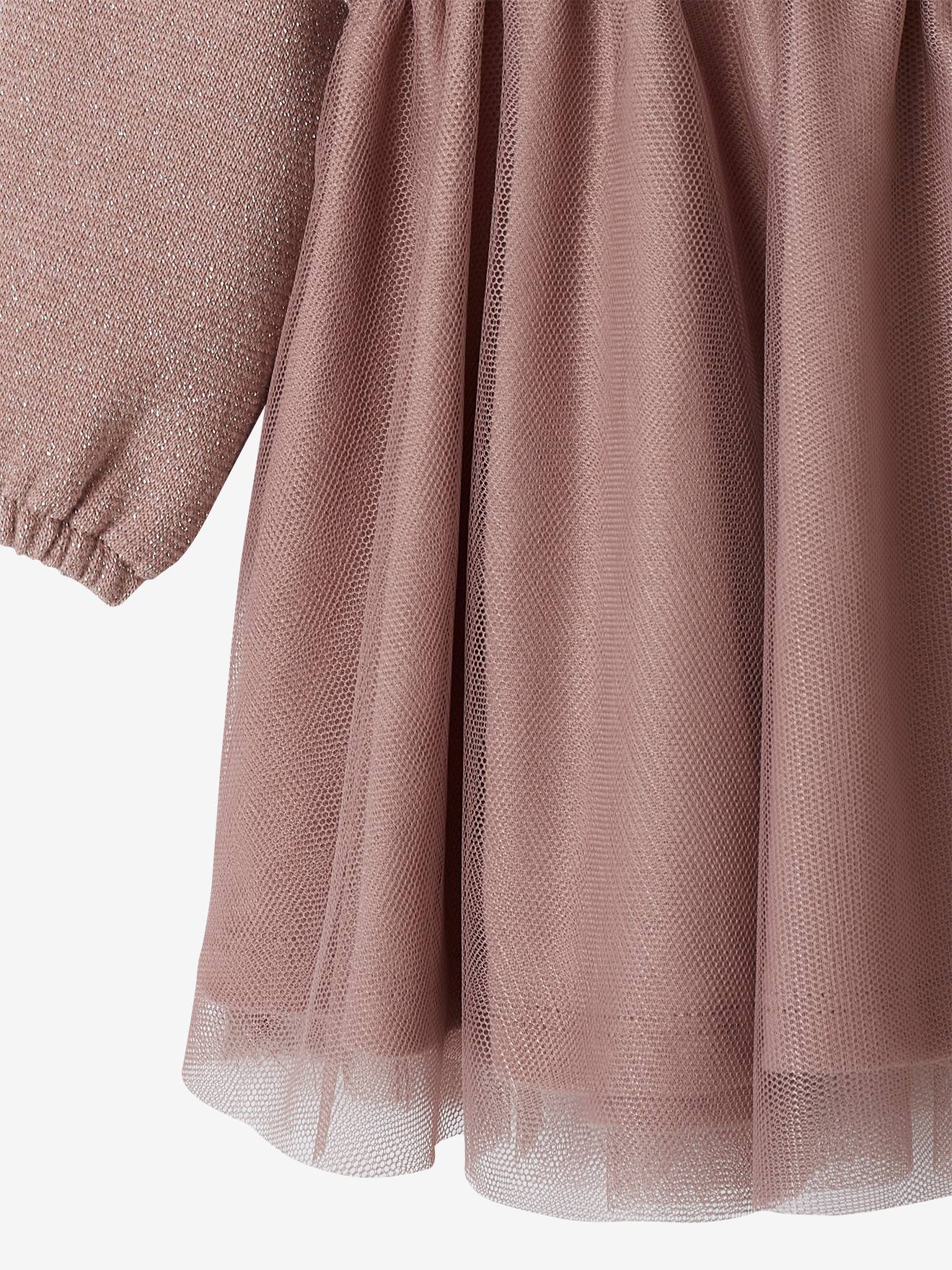 Vertbaudet Mädchen Baby Festkleid mit Tüllrock - lila