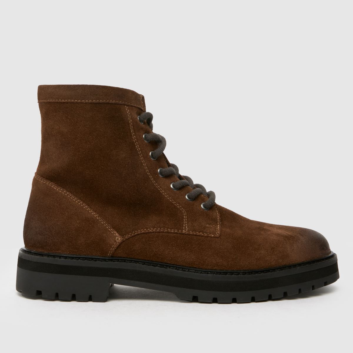Schuh Gus vastag bőr csizma barna színben