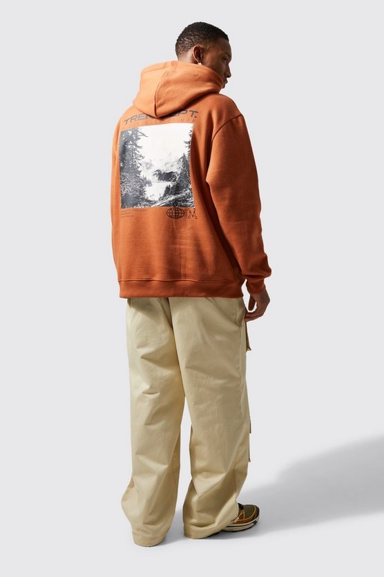 Active Oversize Hoodie mit Trekking Dept Print
