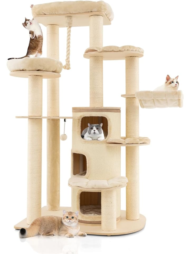 COSTWAY 173cm Kratzbaum Groß in Beige günstig kaufen onesize