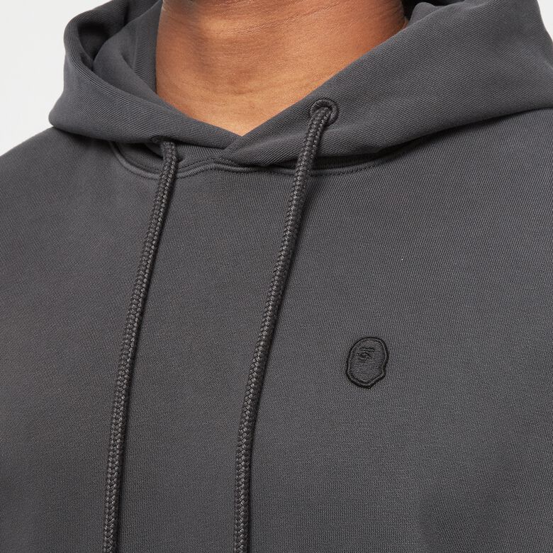 A Bathing Ape Ape Head One Point Garment Dye Pullover Hoodie M Black