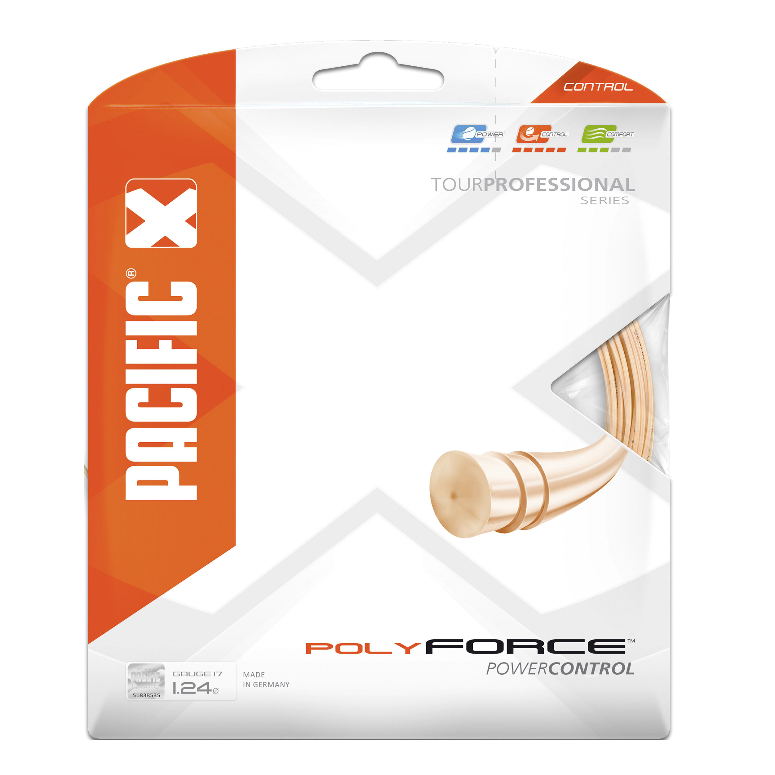 Poly Force Saitenset 12,2m - Neonorange