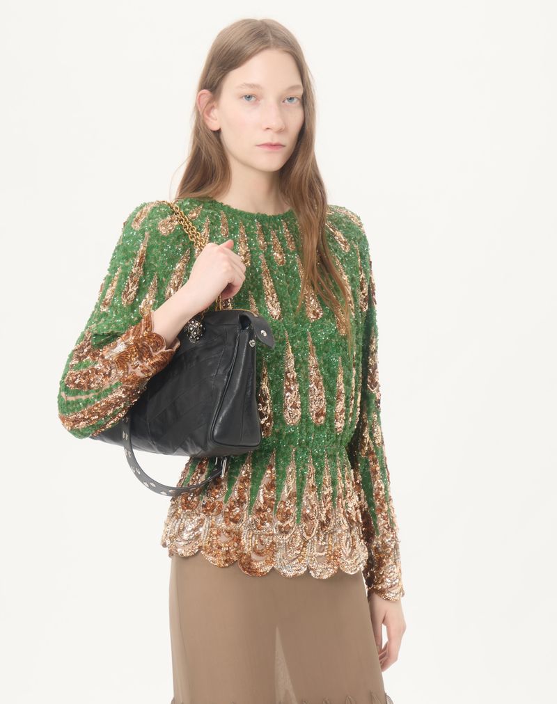 Blusa de chiffon bordada
