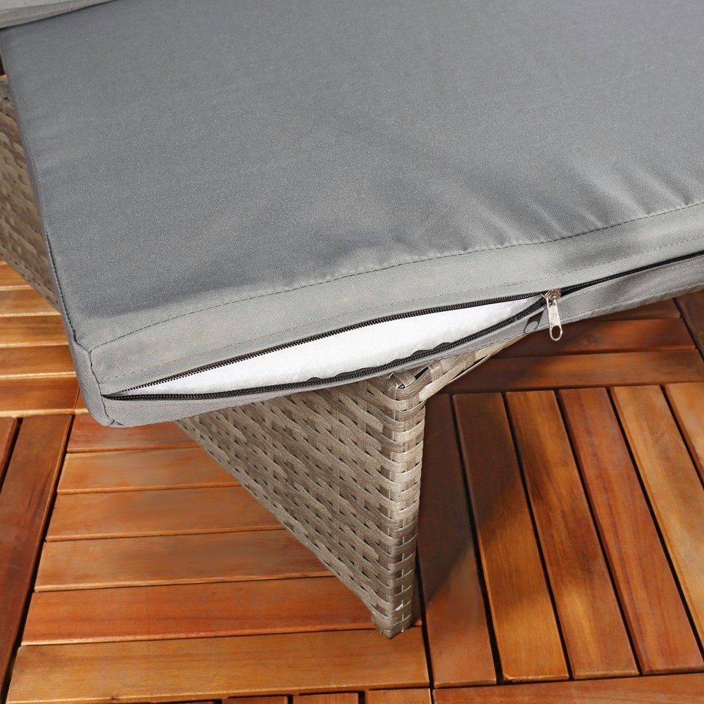 Melko Gartenlounge-Set Gartenset Lounge aus Polyrattan ver. Farben Sitzgruppe 2 Sessel Tisch, (Stück), Wasserabweisend