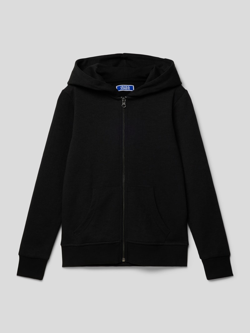 Sweatjacke mit Eingrifftaschen Modell 'BASIC' in schwarz