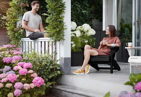 Keter Gartensessel Keter Adirondack Troy Gartensessel, Strandstuh, Loungestuhl, 1x Gartensessel