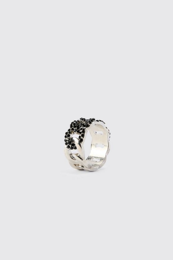Ketten-Ring in Schwarz