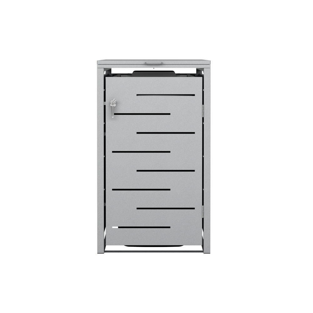 HC Garten & Freizeit Mülltonnenbox 240 Liter silber