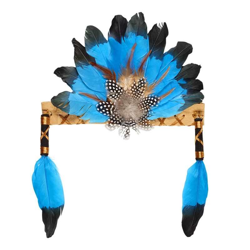 Coiffe d'indien bleue Phanine