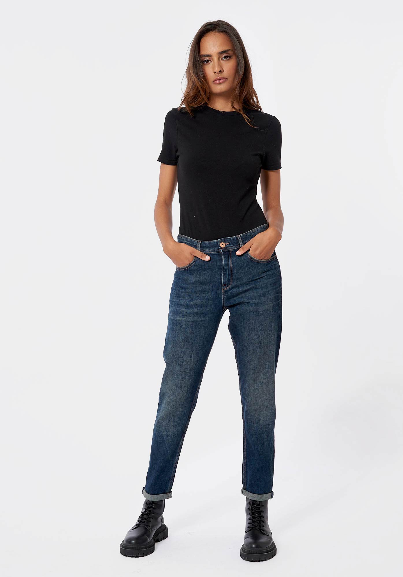 EMI    Jean boyfriend Femme