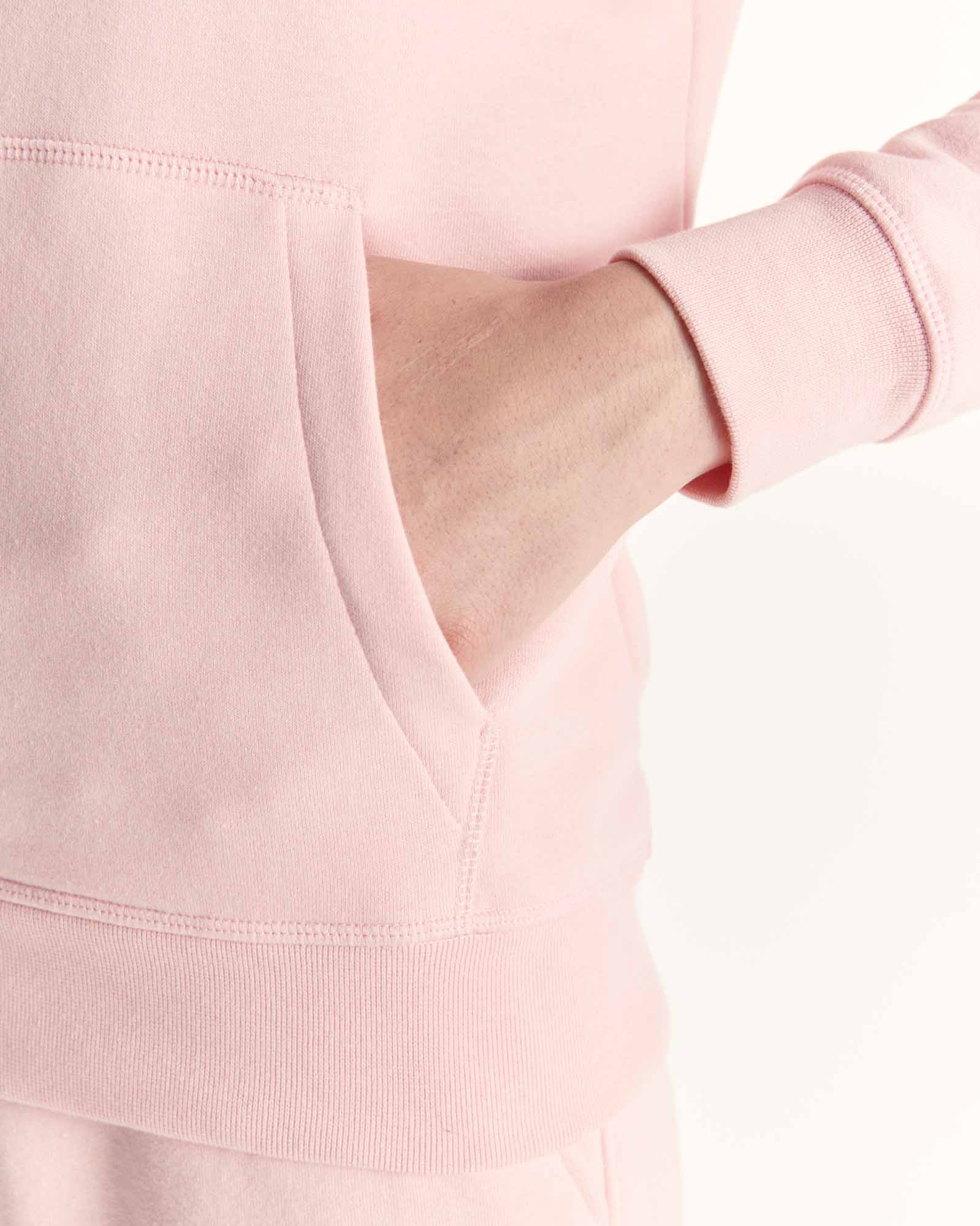 Sweat à capuche en coton biologique Rose pêche Livia