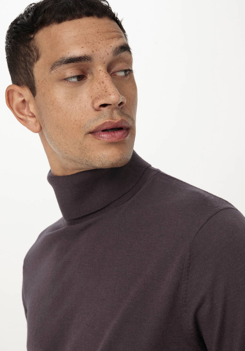 Rollkragen-Pullover aus reiner Bio-Merinowolle
