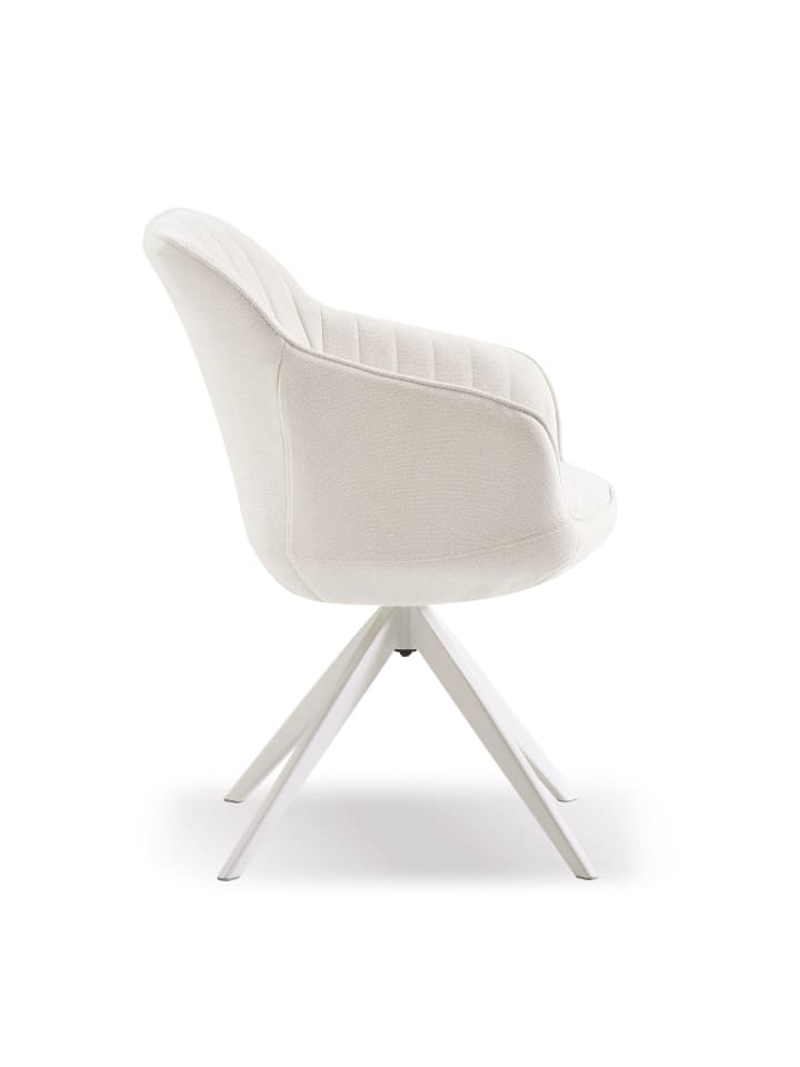 B&D Home Drehstuhl ARVIT in Cremeweiß - (B)58 x (H)81 x (T)61 cm günstig kaufen onesize