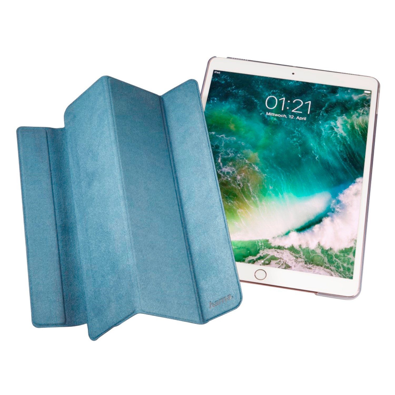 Hama Tablet-Hülle Tablet-Case Suede Style für Apple iPad Pro / Air 10.5, für Apple iPad Pro 2 2017 Air 3 2019 10,5 Displayschutz Standfunktion