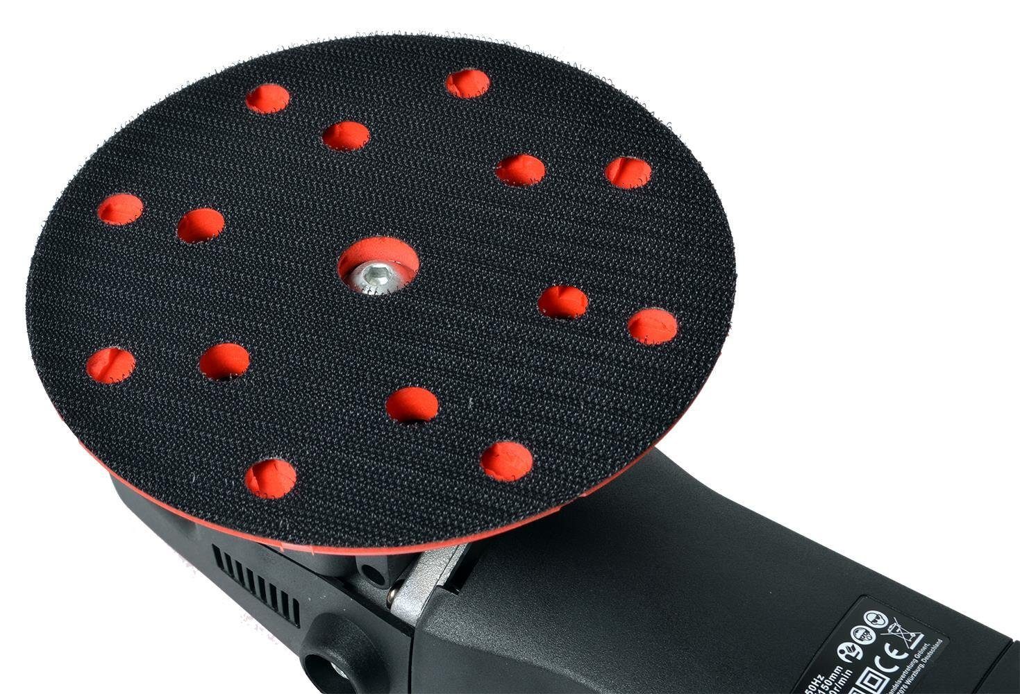 PROMAFIT Exzenter Poliermaschine Rotationspoliermaschine Polierer 810W 21mm Hub, 1650 min. U/min, 4800 max. U/min, Ø 150,00 mm, (Set), ohne Akku und Ladegerät, Poliermaschine für Rechts- und Linkshänder