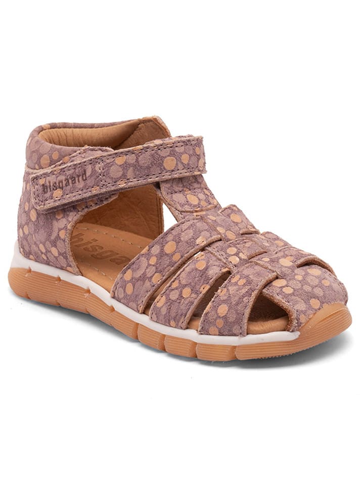 bisgaard Leder-Halbsandalen in Lila/ Orange günstig kaufen
