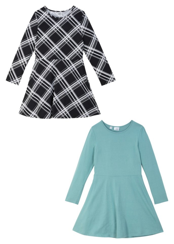 Mädchen Jerseykleid (2er Pack)