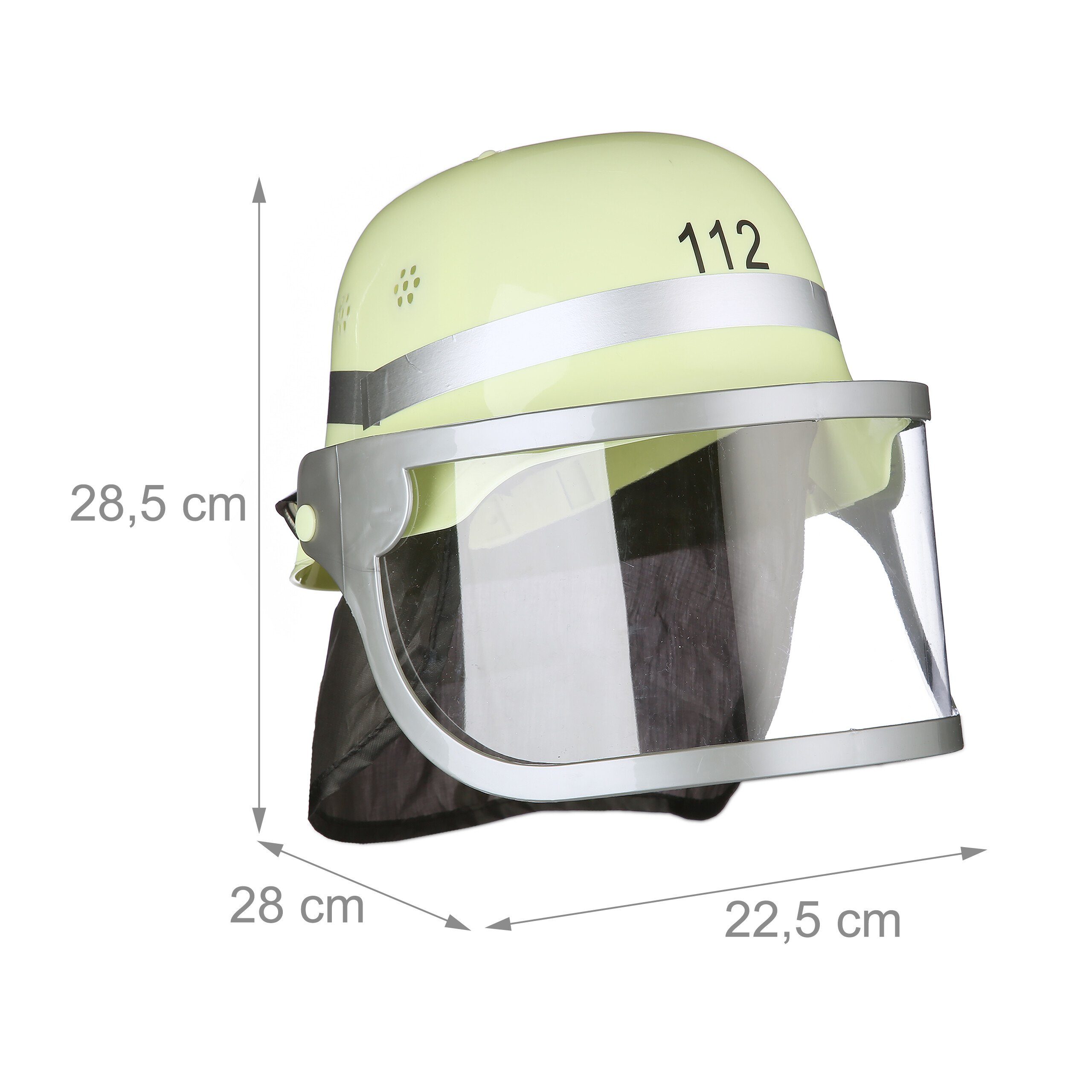 relaxdays Feuerwehrhelm 2er Set Feuerwehrhelm mit Blaulicht