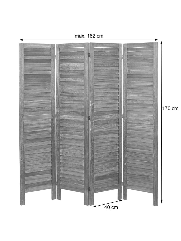 MCW Paravent G30 im Shabby-Look, Braun günstig kaufen onesize