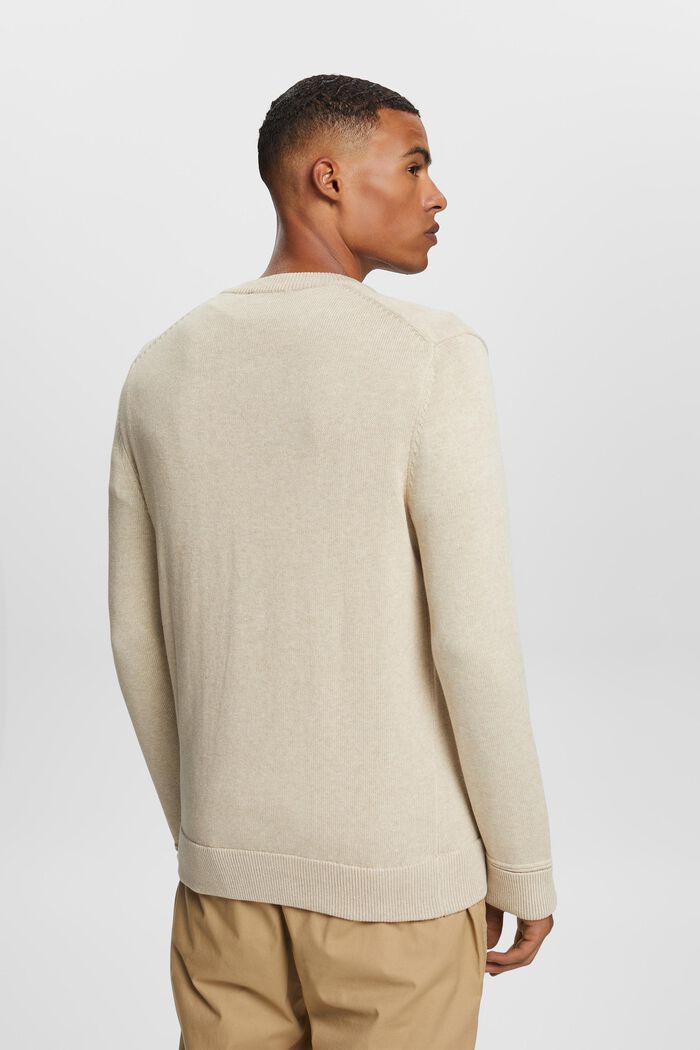Baumwollpullover mit V-Ausschnitt