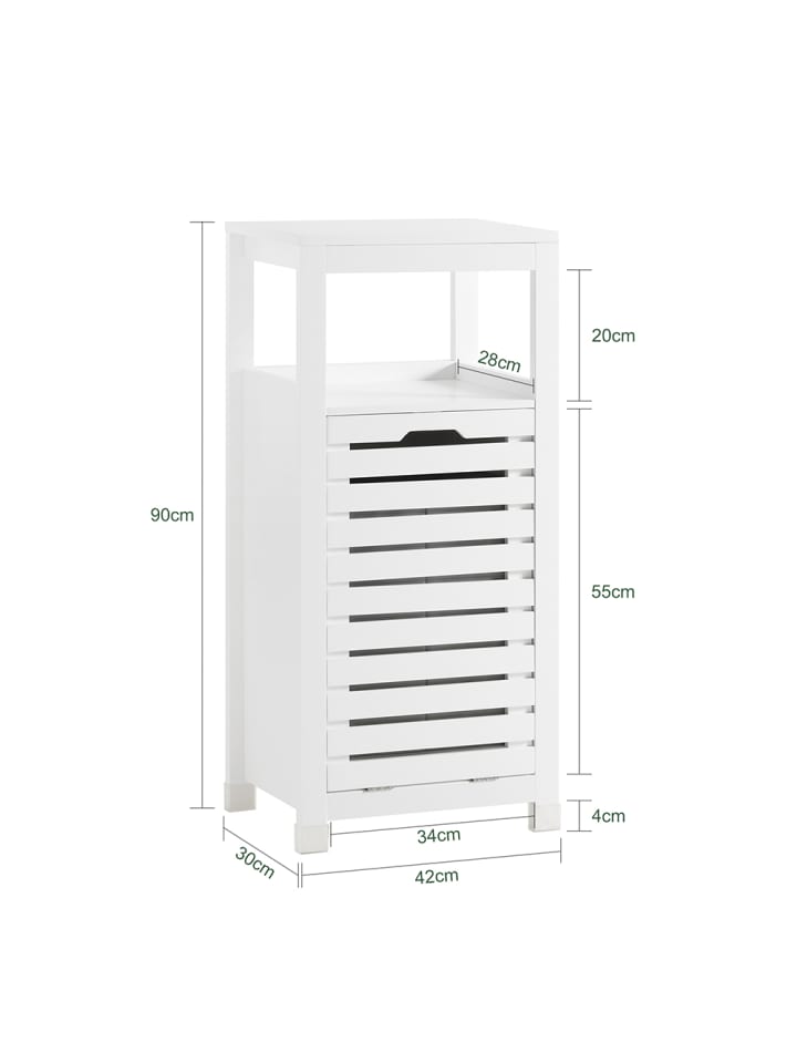 SoBuy Wäscheschrank in Weiß - (B)42 x (H)90 x (T)30cm günstig kaufen onesize