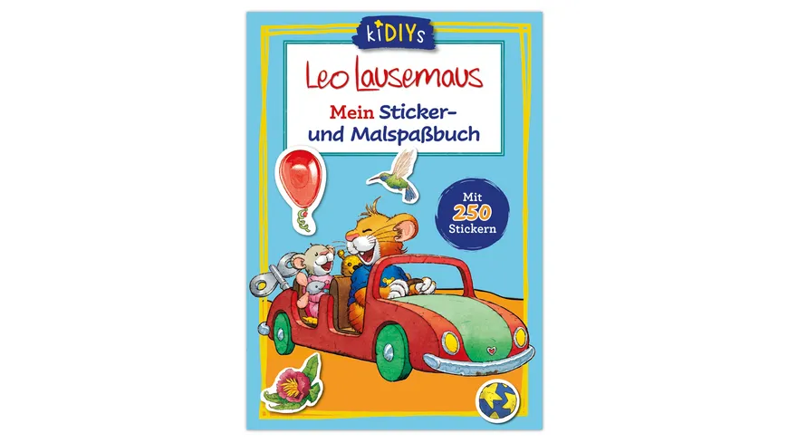 Leo Lausemaus Mein Sticker- und Malspaßbuch mit 250 Stickern Kreativer Mal- und Stickerspaß
