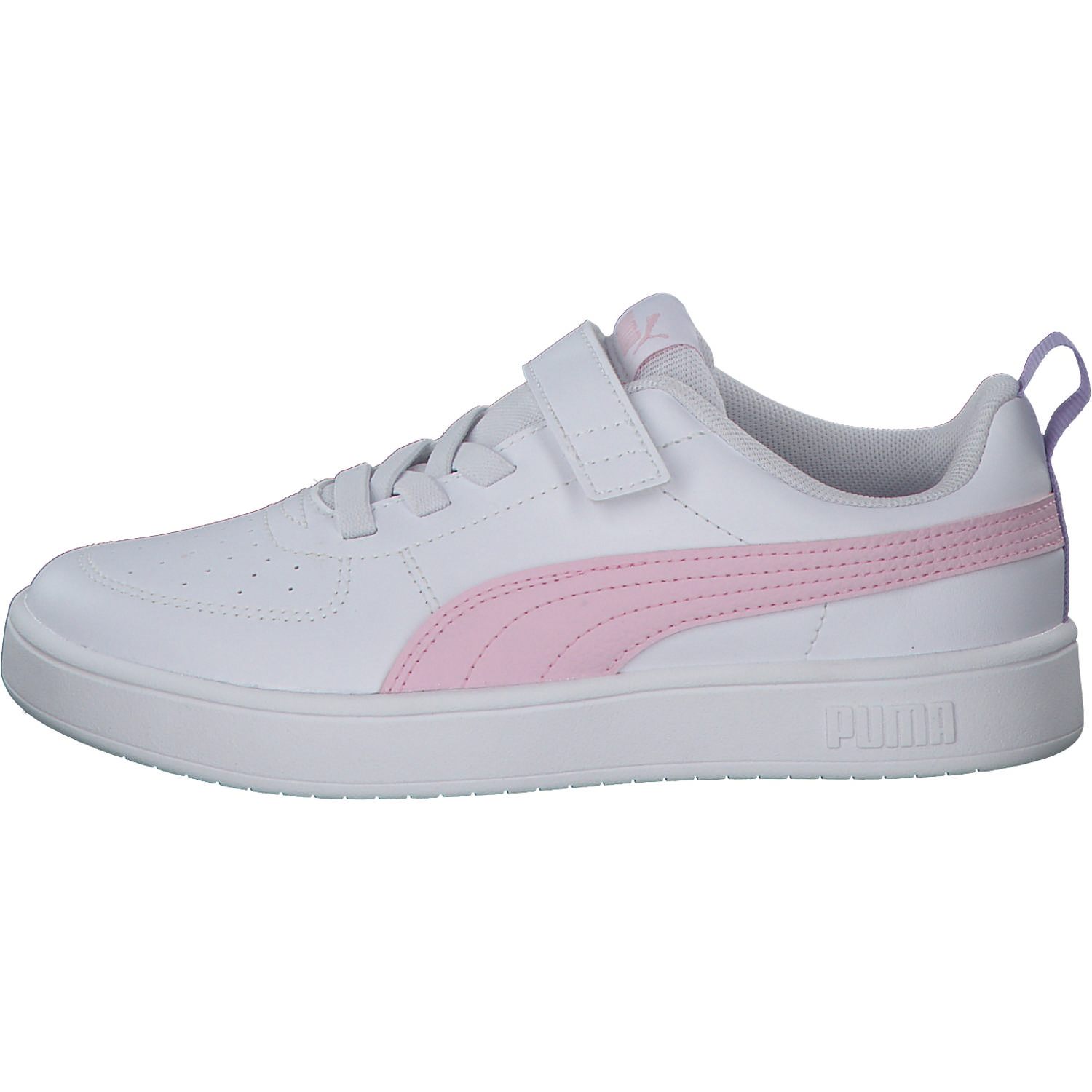 Puma Rickie AC PS 385836 W, Sneakers Low, Kinder, puma white-pearl pink-vivid vi