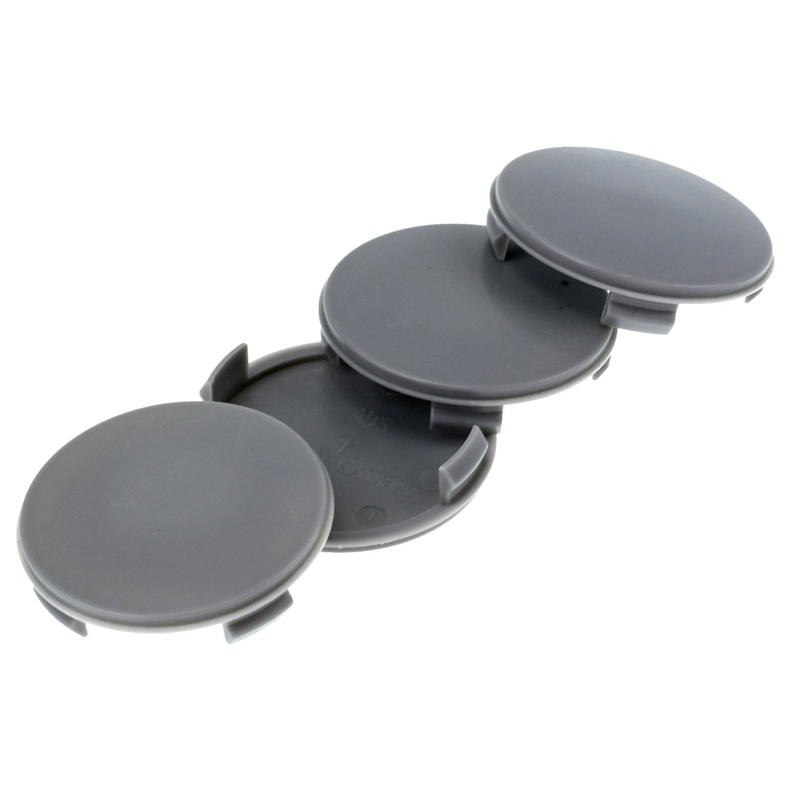 RKC Radkappe 4X 60mm Nabenkappen Kappen Grau Gewölbt für Alutec Rial Anzio