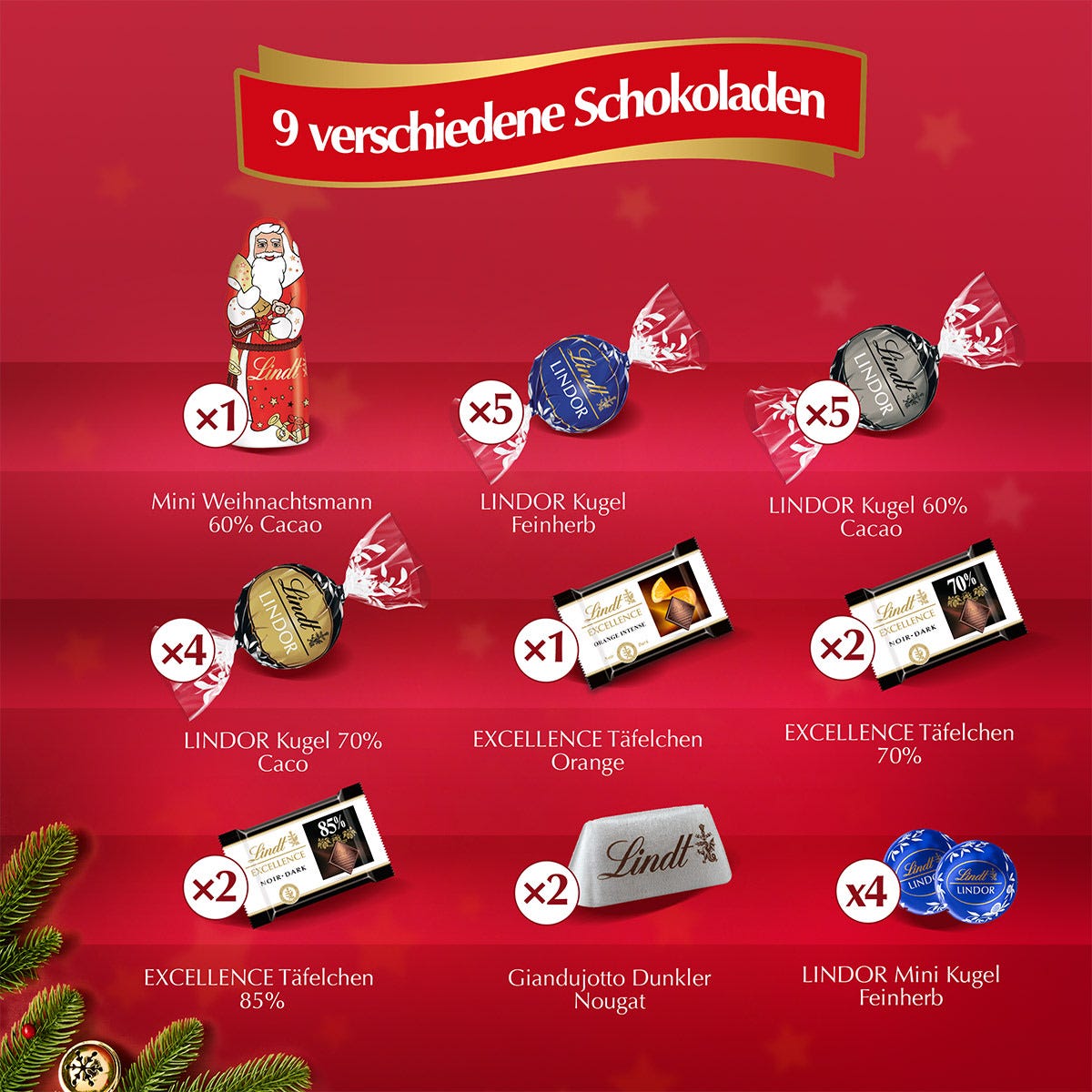 Edelbitter-Adventskalender, 250g