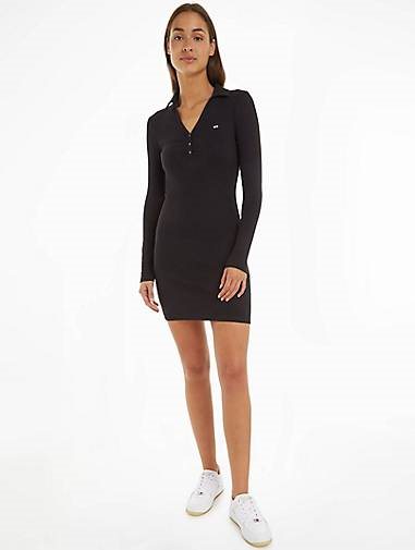 TOMMY-JEANS Damen Polokleid TJW LS POLO DRESS