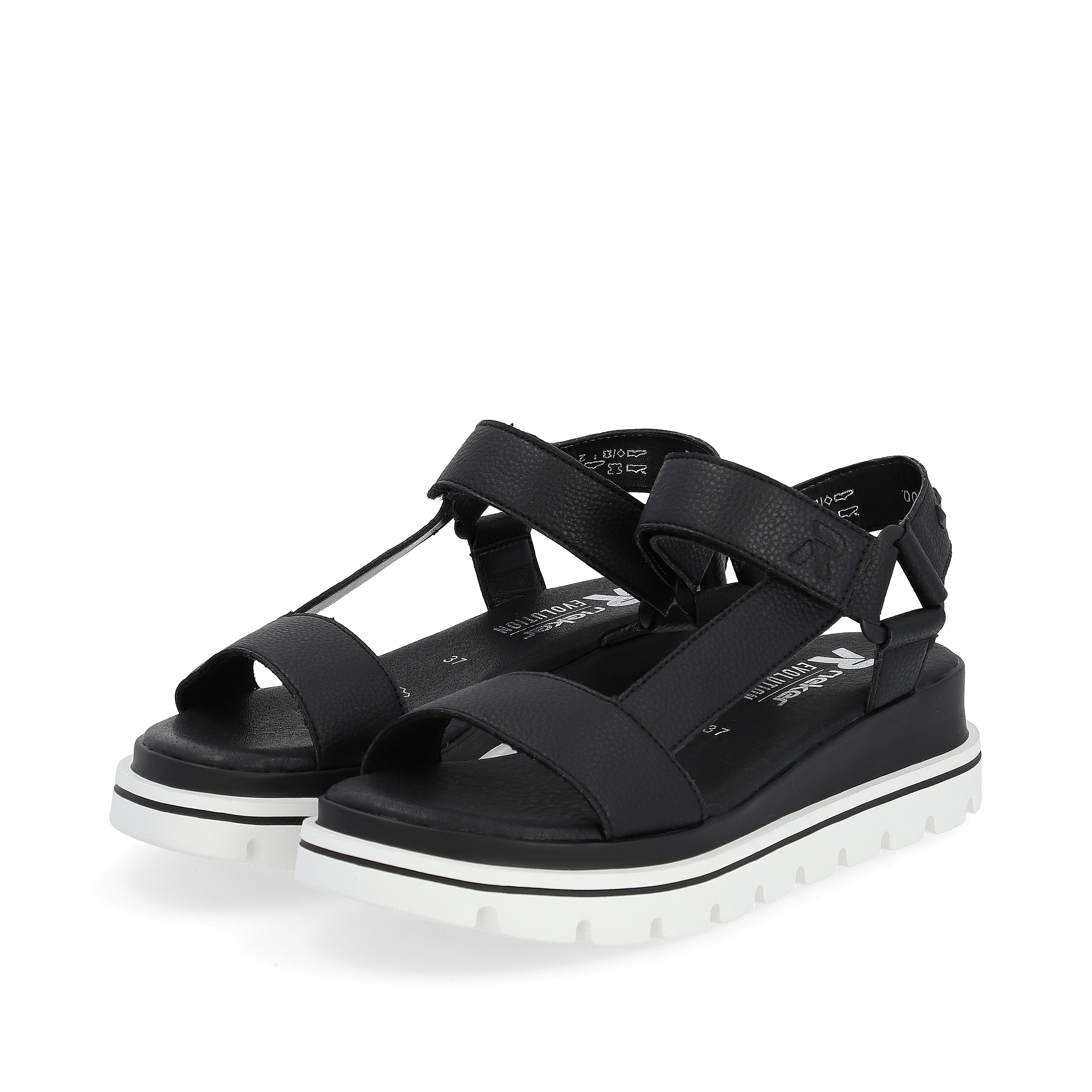 Rieker Damen Riemchensandalen noir