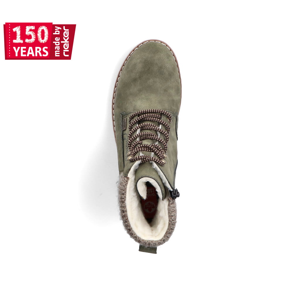 Rieker Damen Schnürstiefel kaktusgrün