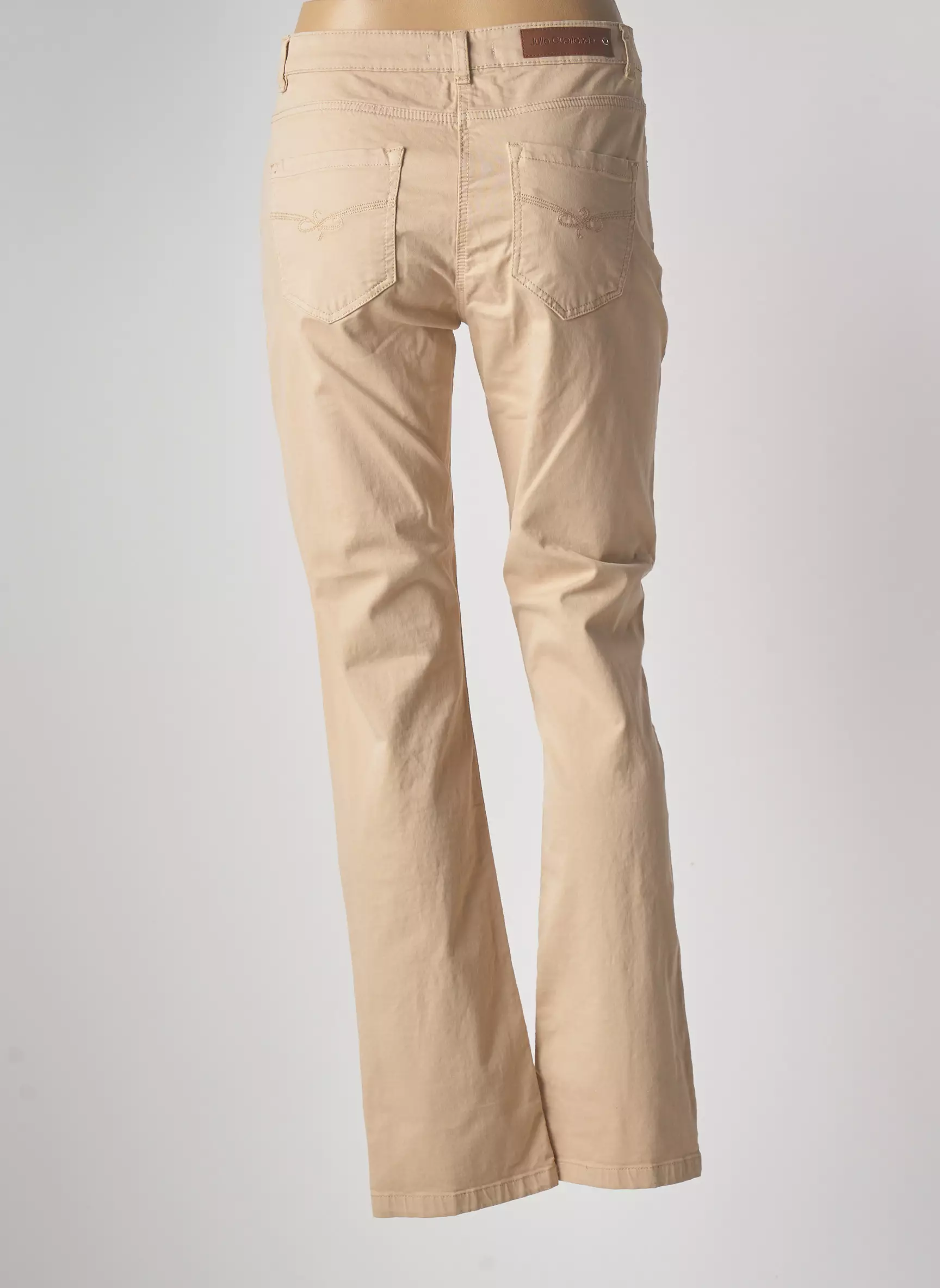 Julie Guerlande Pantalons Droits Femme couleur beige