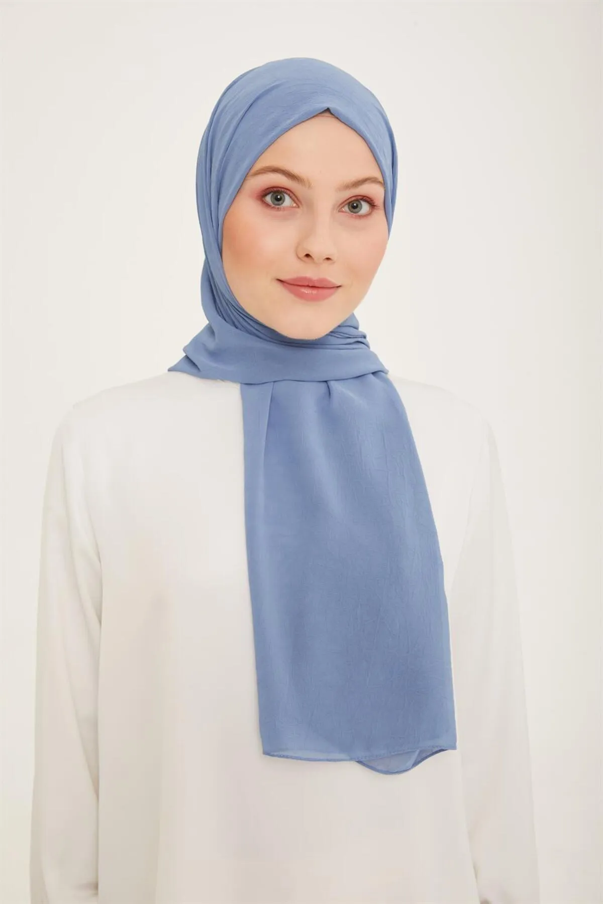 Armine  Trend Crinkle Chiffon-Schal – Atskrn-27 – Himmelblau